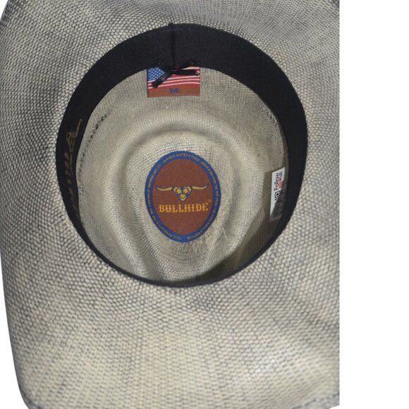 Bullhide Straw Hat Western Cowboy Shapeable M - Picture 8 of 12